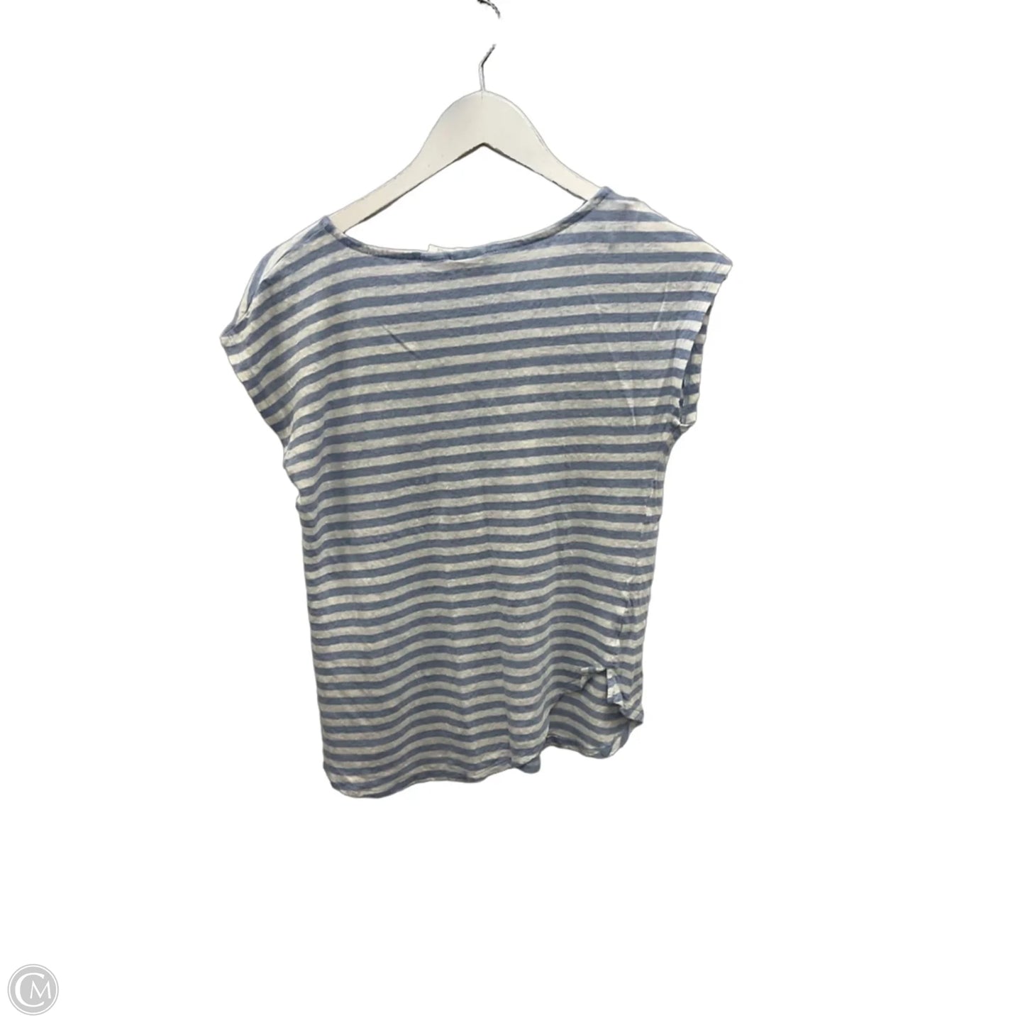 Top Short Sleeve By C And C In Blue & White, Size: M