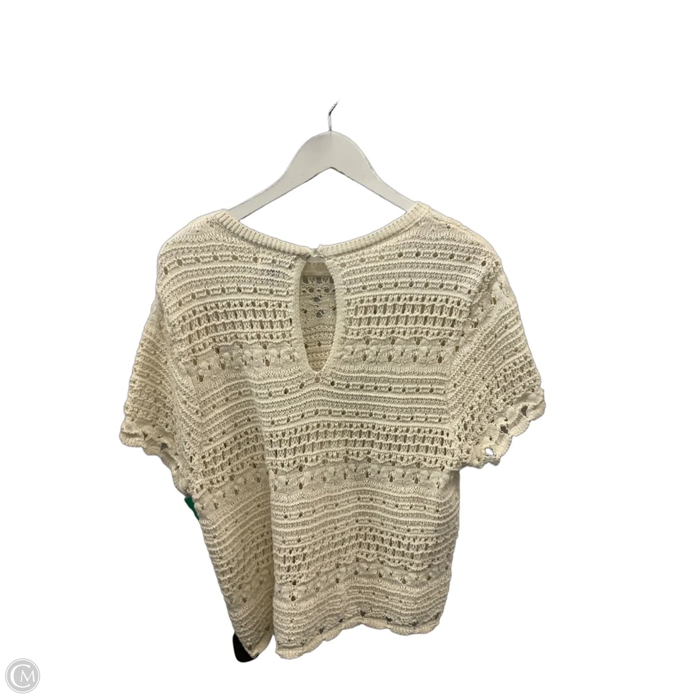 Top Short Sleeve By Universal Thread In Ivory, Size: L