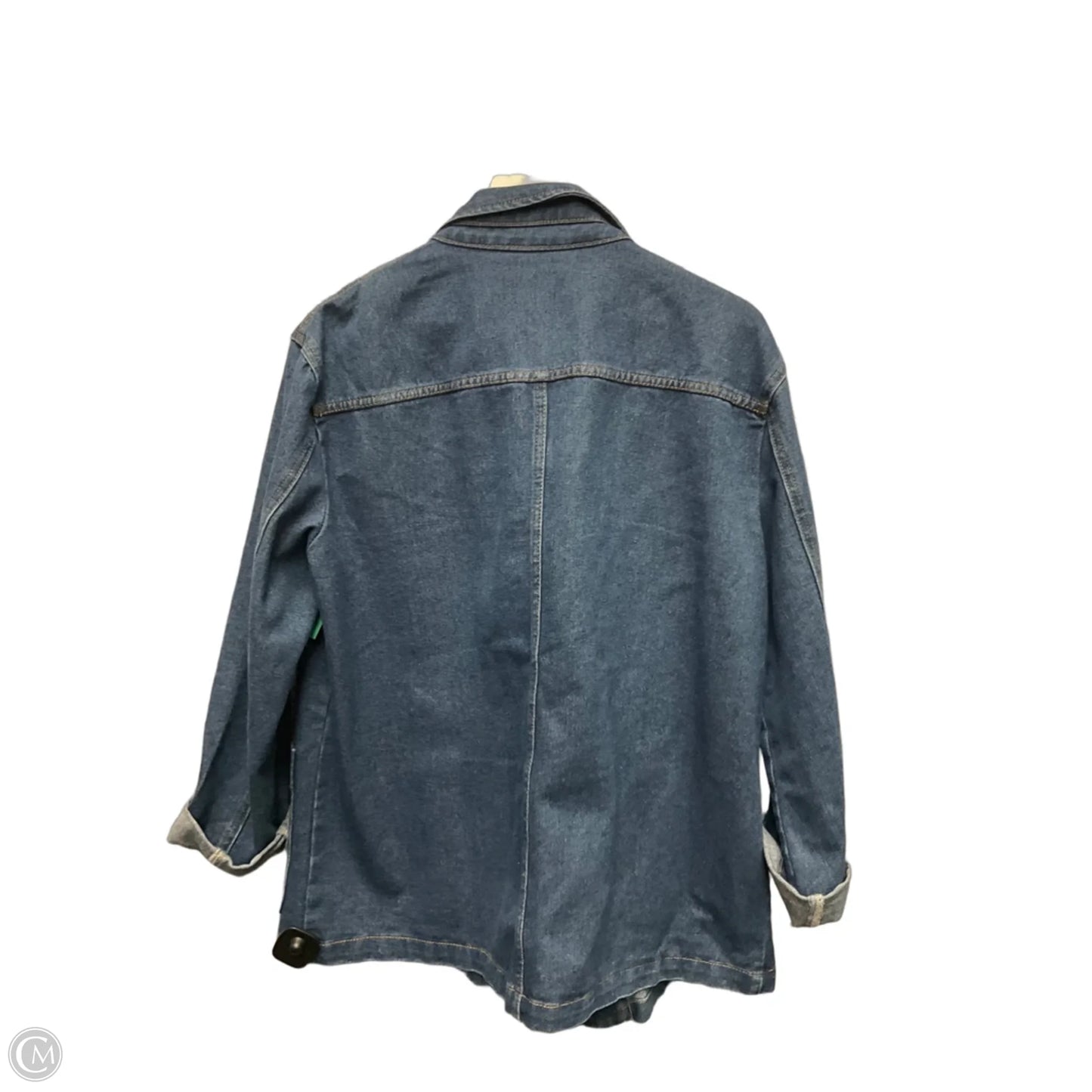 Jacket Denim By Clothes Mentor In Blue Denim, Size: L