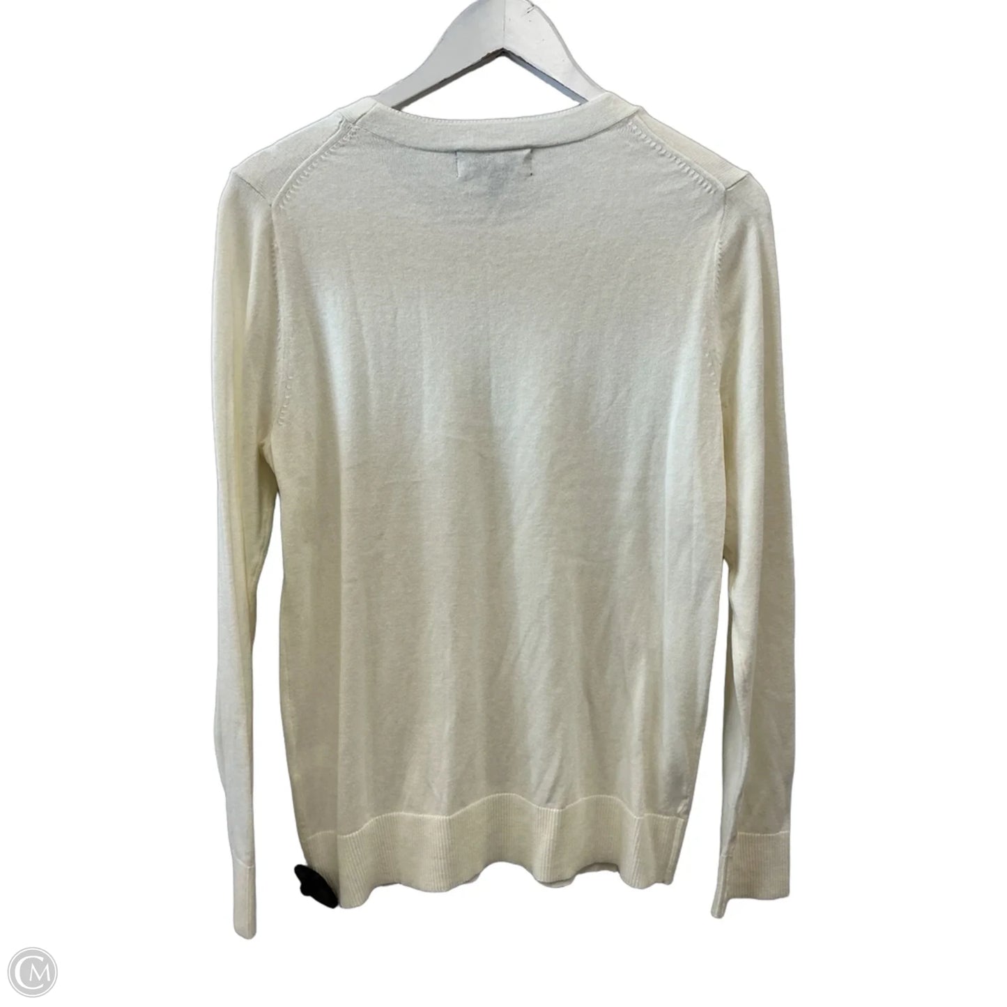 Top Long Sleeve By Banana Republic In Cream, Size: M