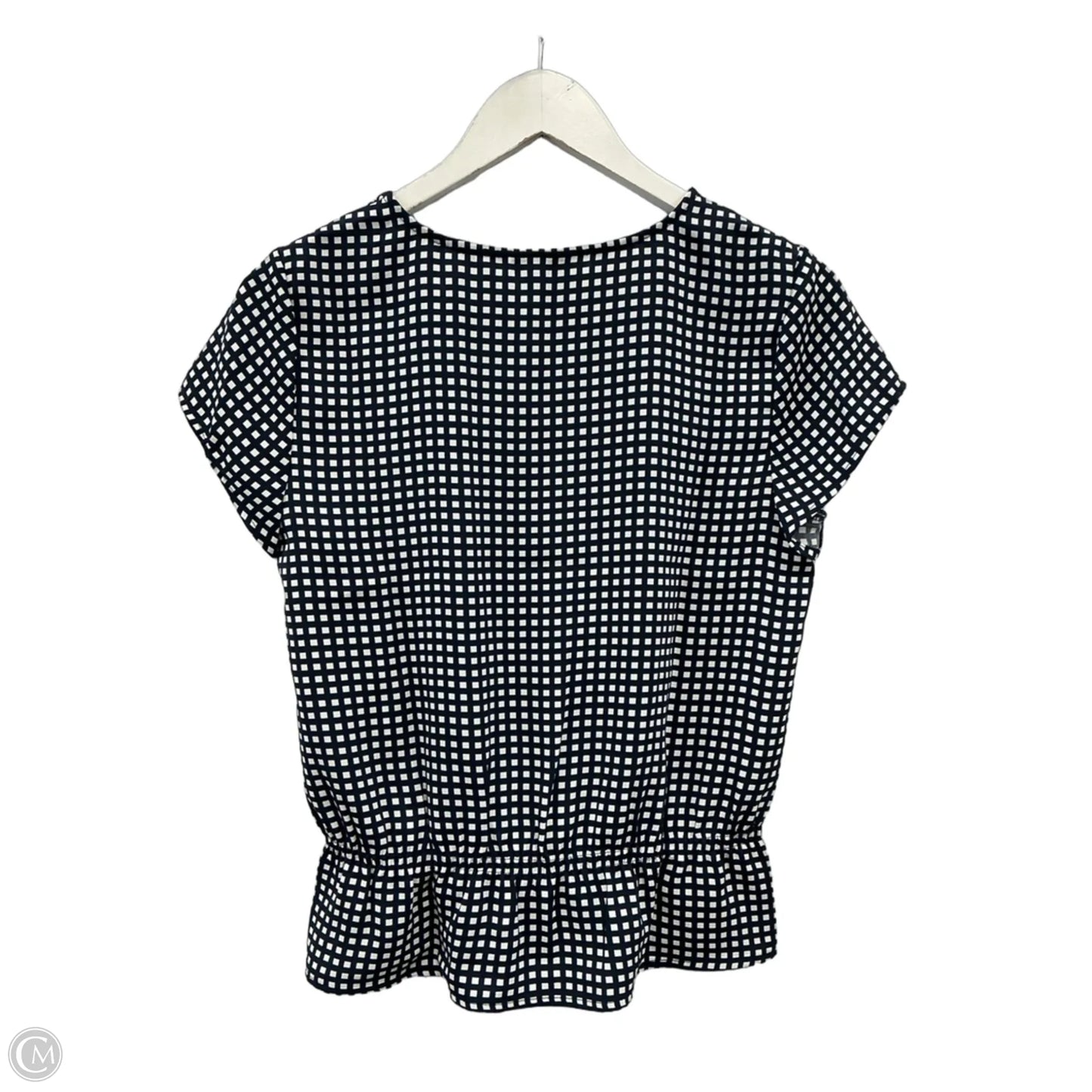 Top Short Sleeve By J. Crew In Blue & White, Size: Xs