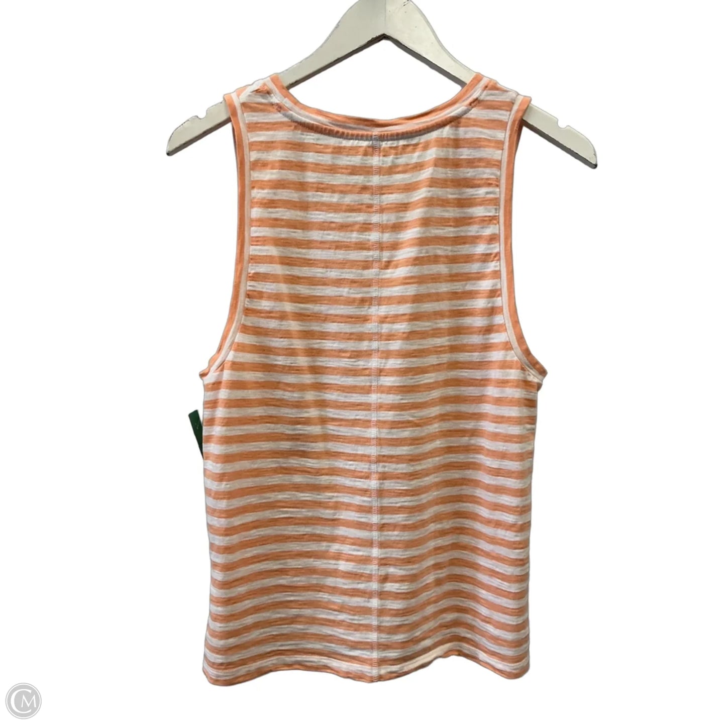 Top Sleeveless By J. Crew In Orange & White, Size: L