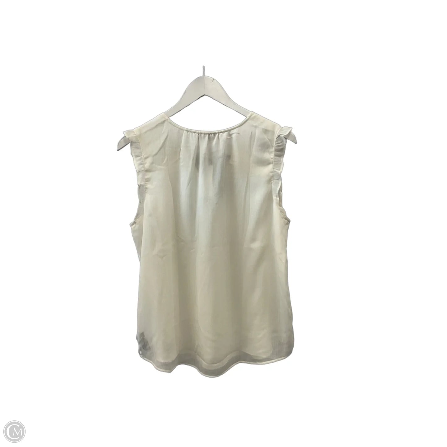 Top Sleeveless By Loft In Ivory, Size: M