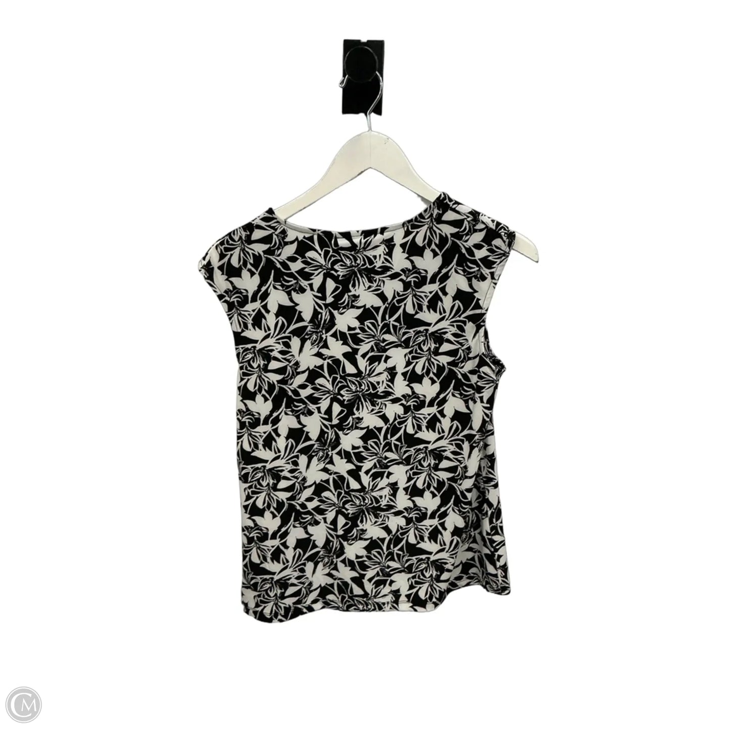 Top Sleeveless By Jones New York In Black & White, Size: S