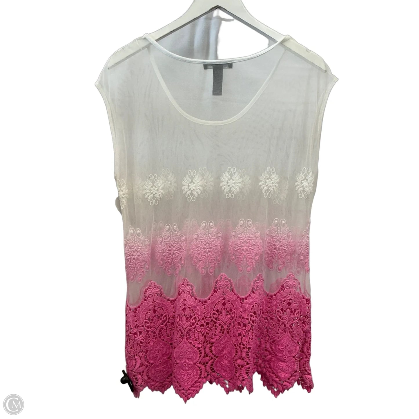 Top Short Sleeve By Inc In Pink, Size: L
