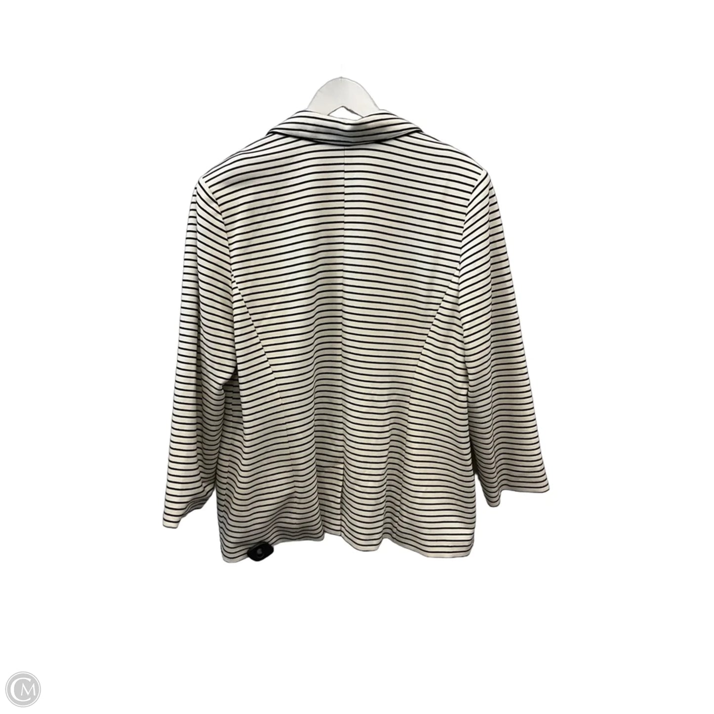 Blazer By Chicos In Black & White, Size: Xl