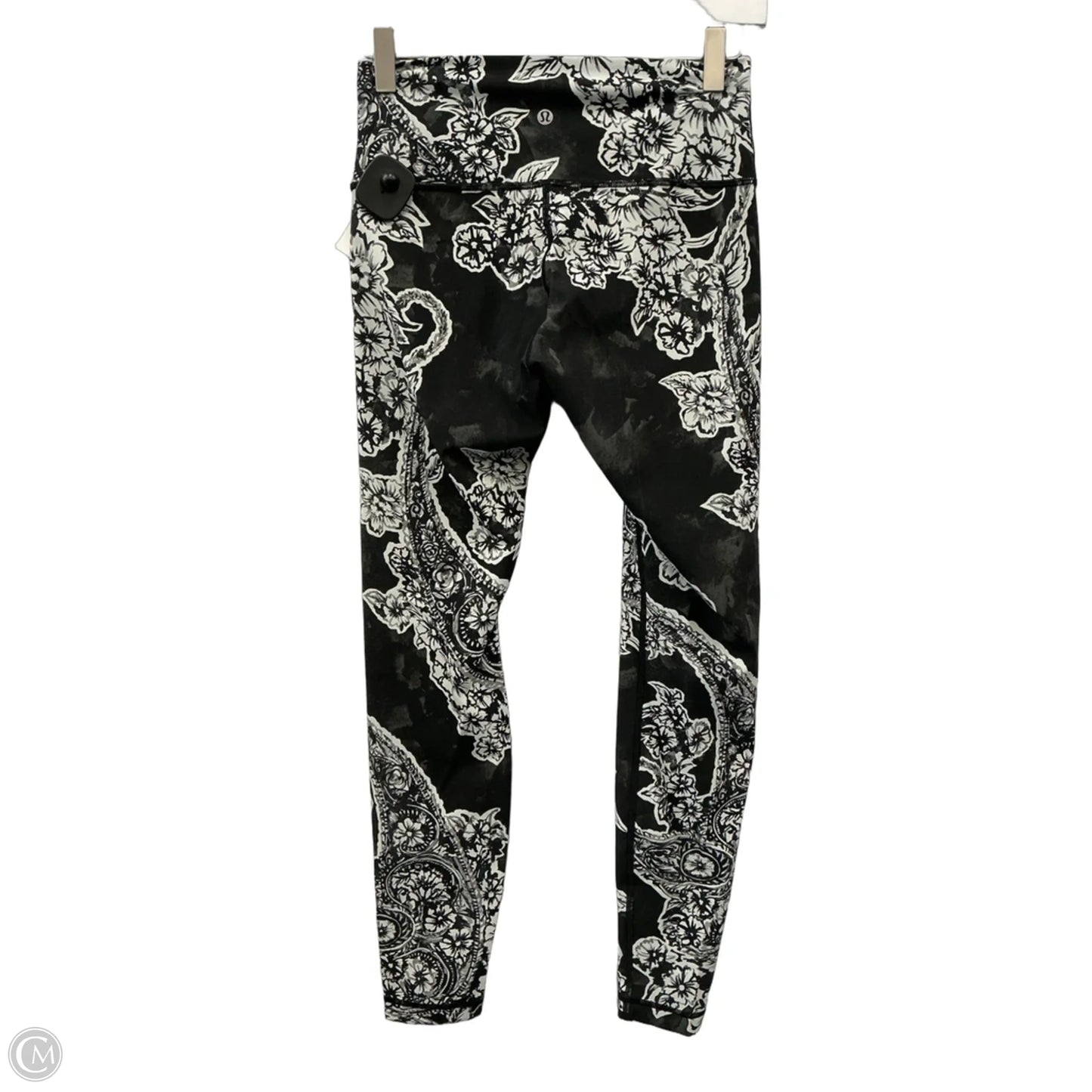 Athletic Leggings By Lululemon In Black & Grey, Size: S