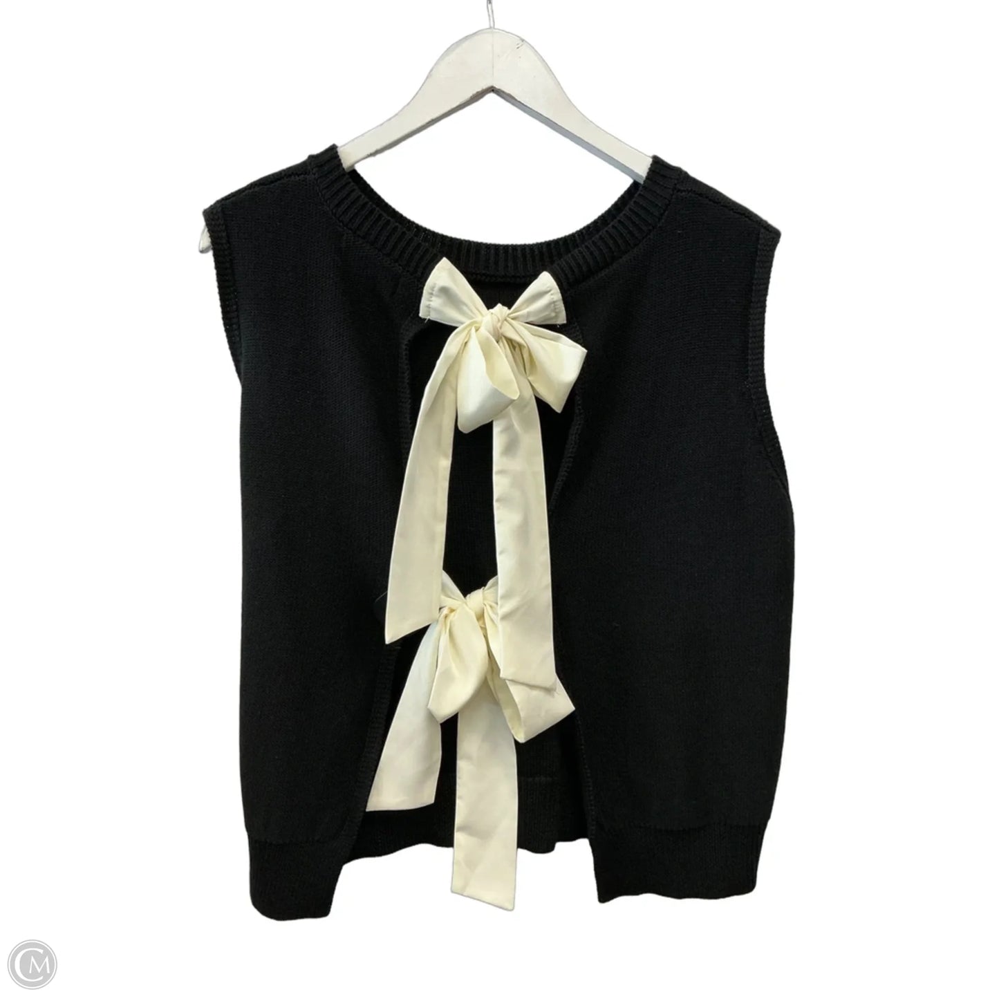 Sweater Short Sleeve By Idem Ditto In Black, Size: L