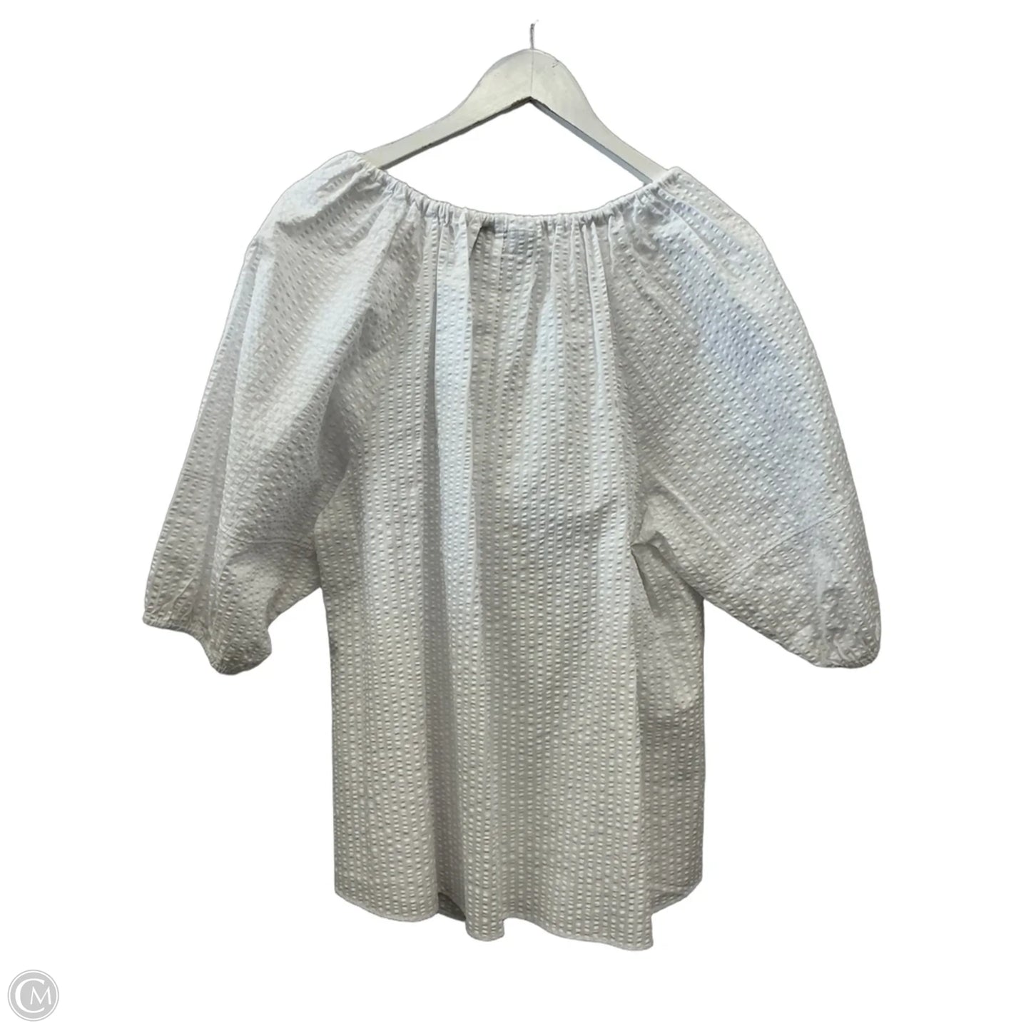 Top Short Sleeve By Lane Bryant In White, Size: Xl