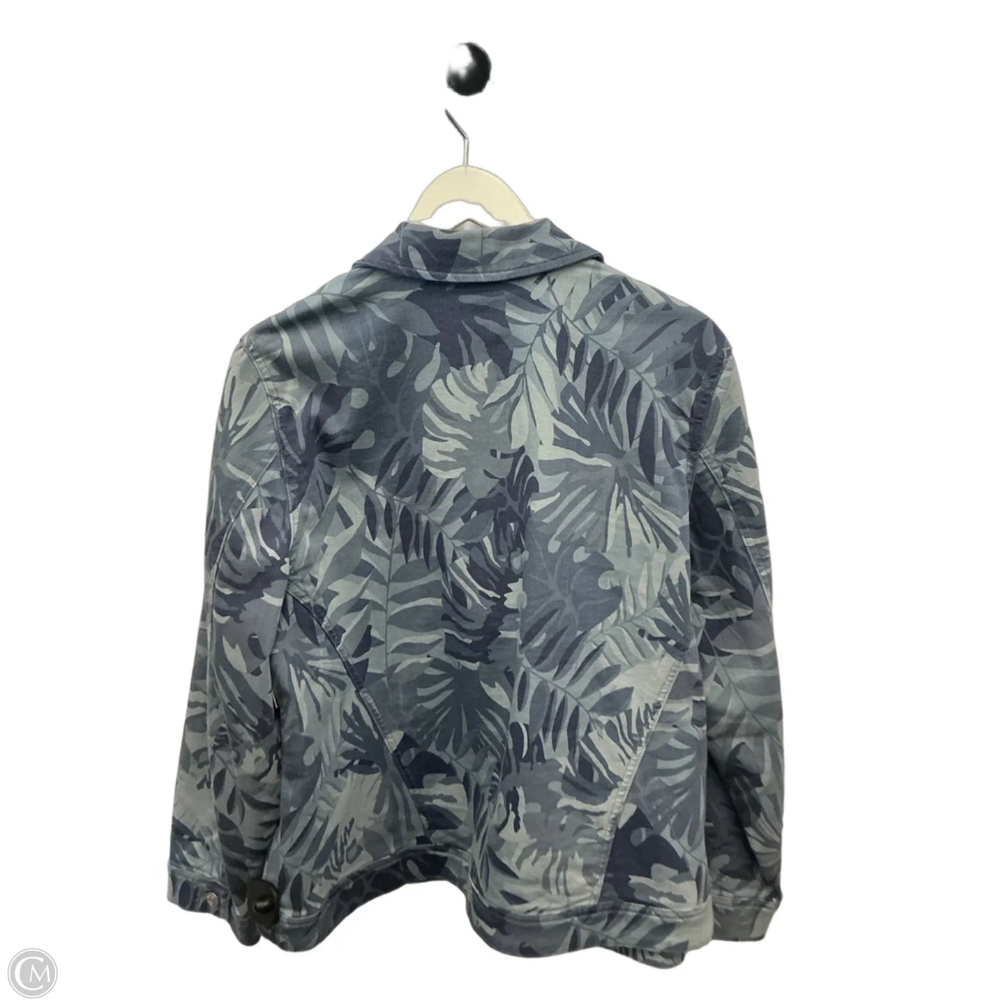 Jacket Denim By Chicos In Blue Denim, Size: Xl