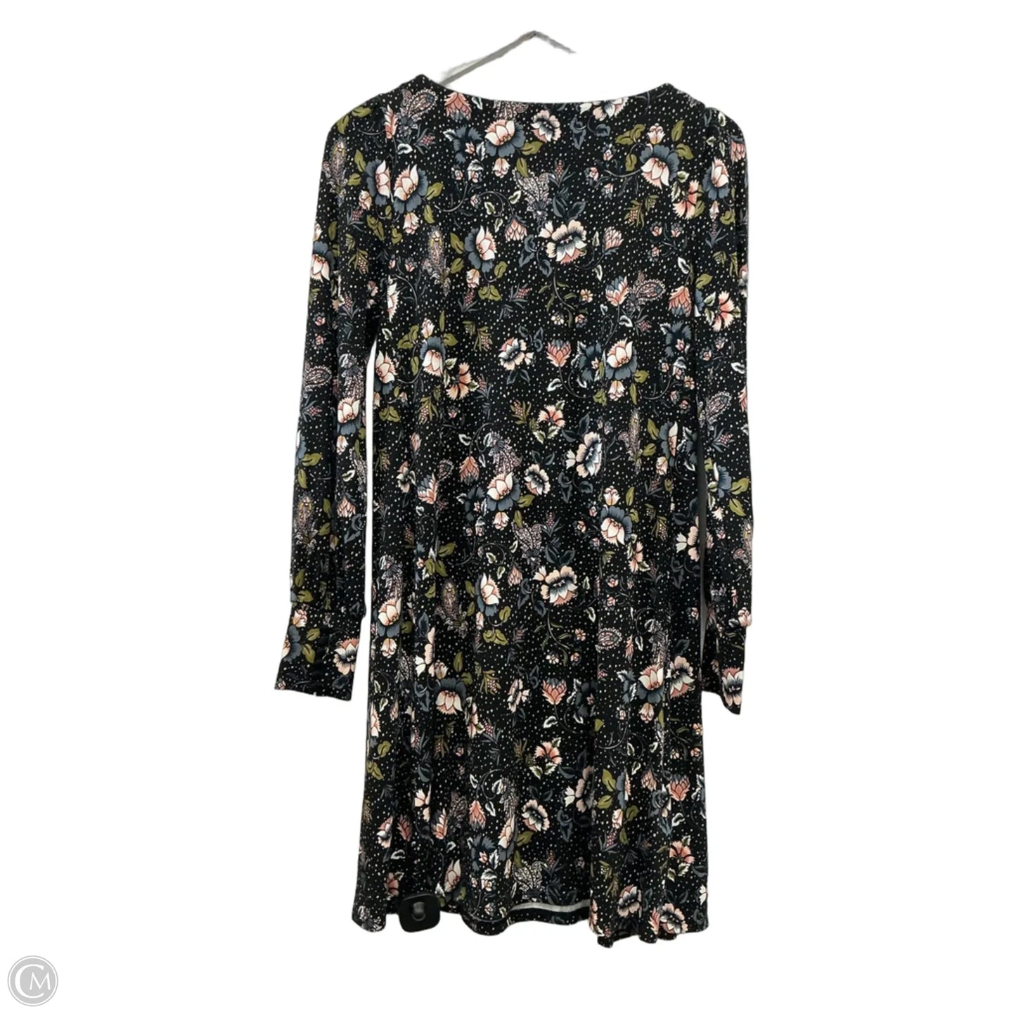 Dress Casual Midi By Loft In Black & Green, Size: Xs
