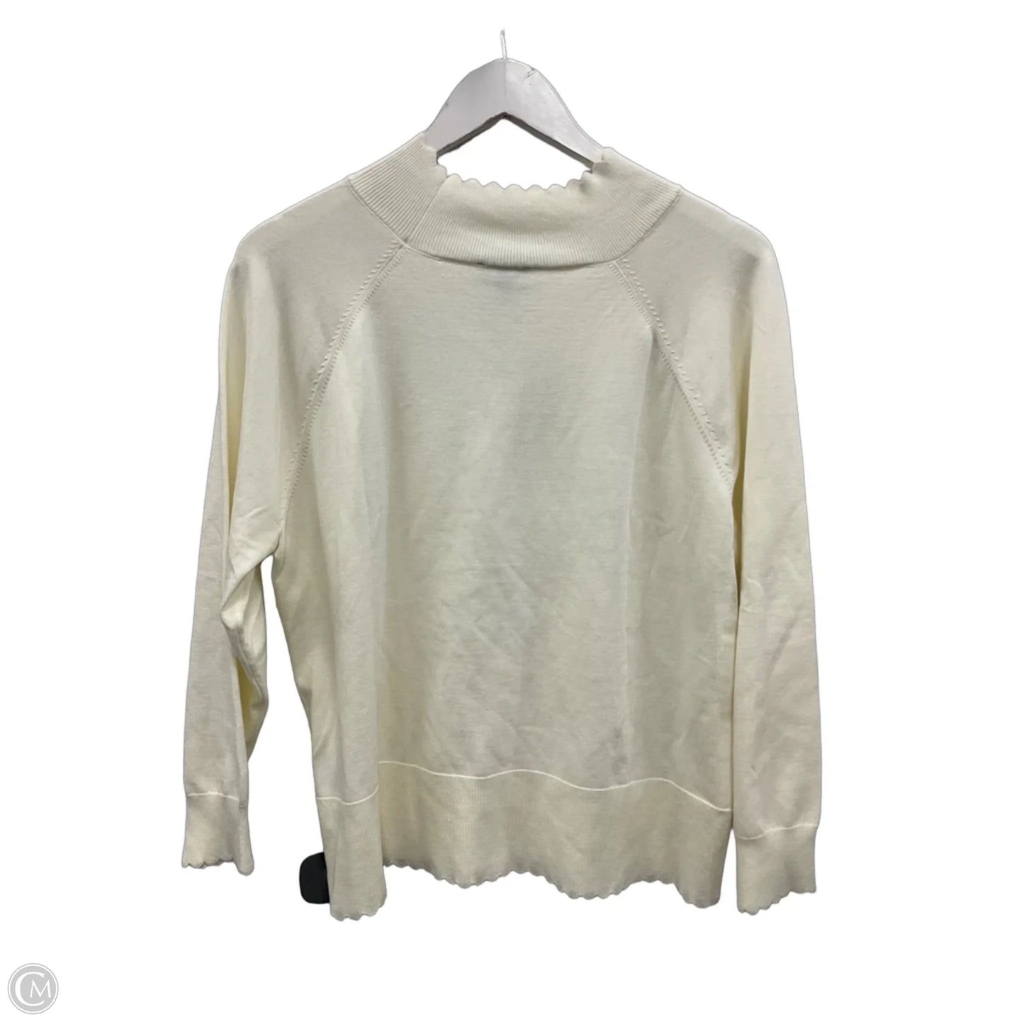 Top 3/4 Sleeve By Talbots In Cream, Size: Xl