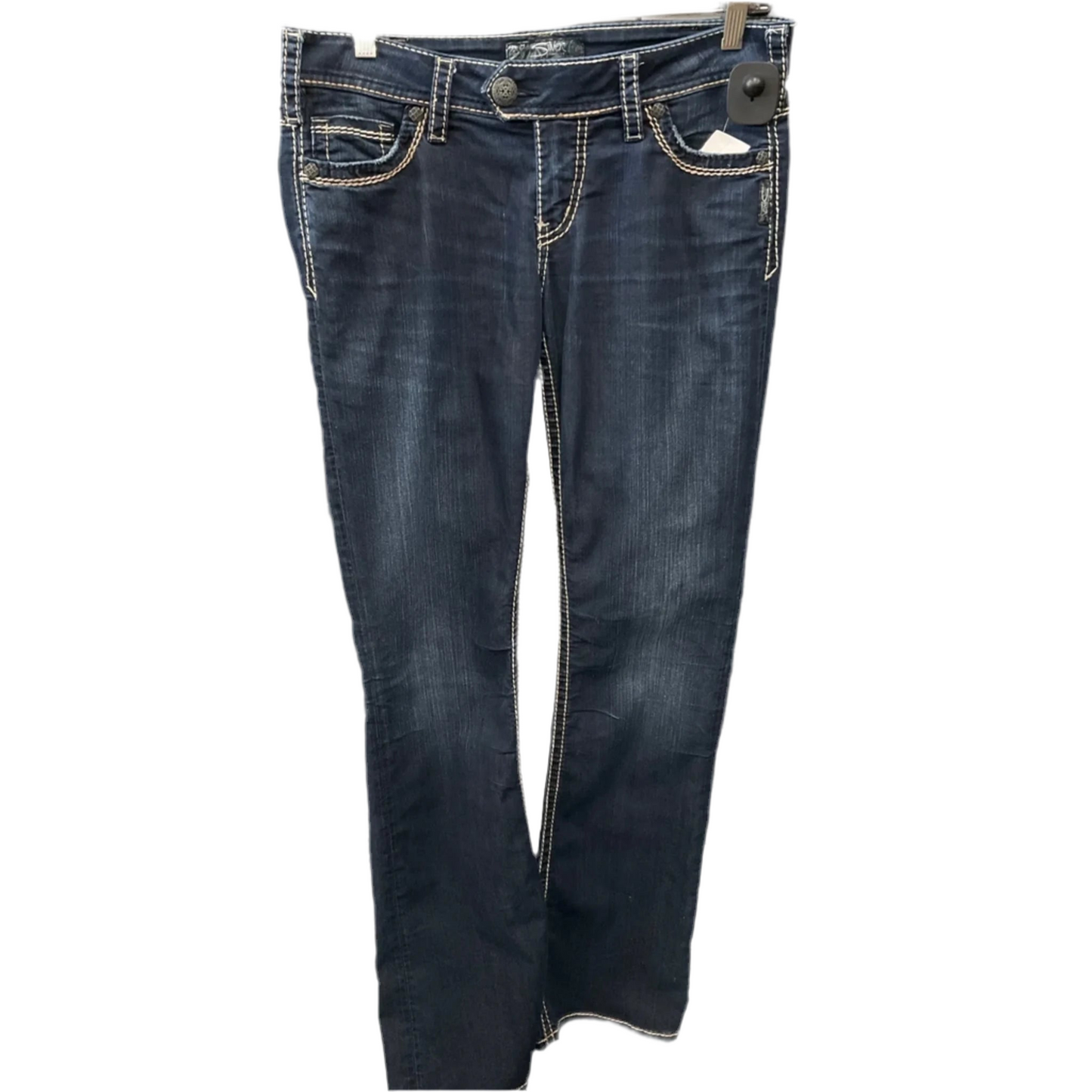 Jeans Boot Cut By Silver In Blue Denim, Size: 10