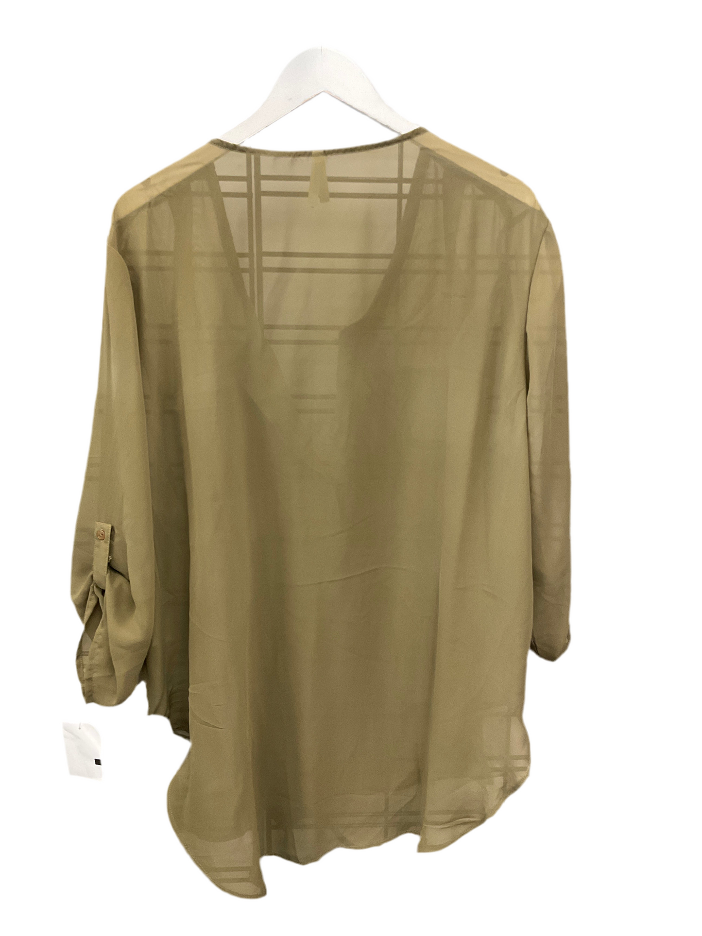 Top 3/4 Sleeve By Live 4 Truth In Green, Size:3X