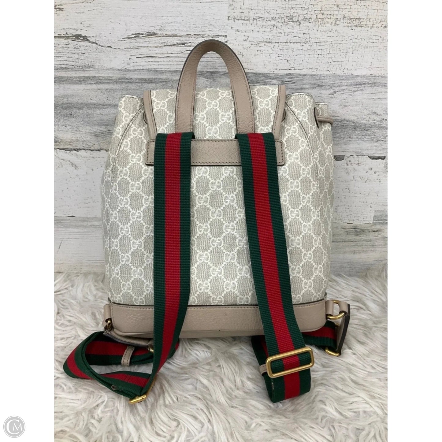 Backpack Luxury Designer By Gucci, Size: Medium