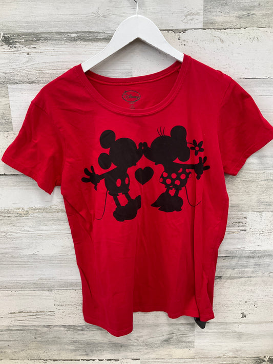 Top Short Sleeve By Walt Disney In Red, Size: L