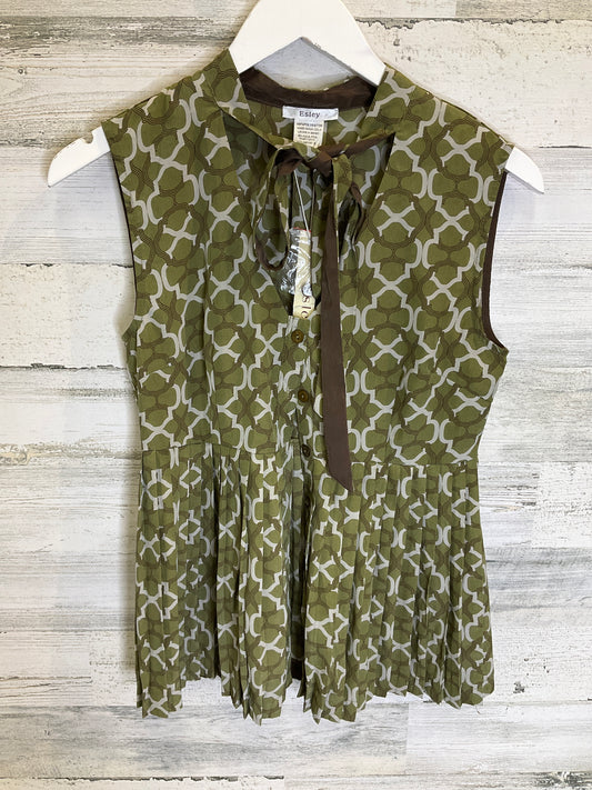 Green Blouse Sleeveless Esley, Size S