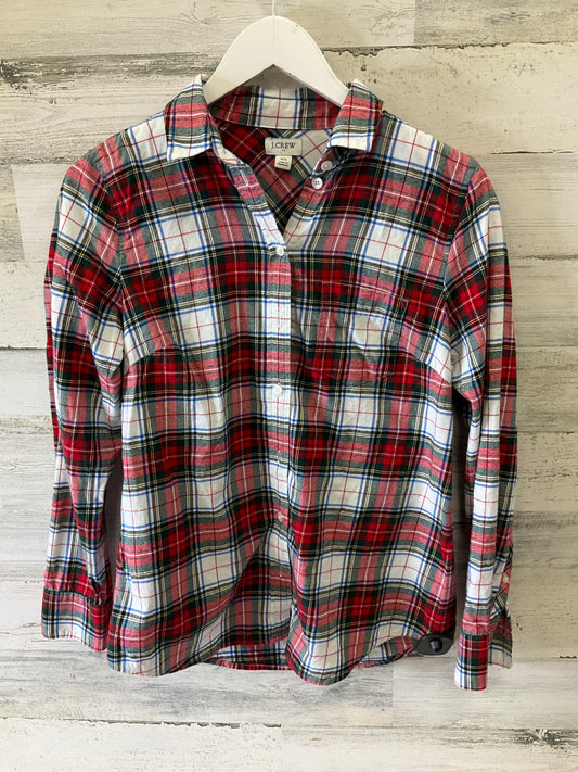 Top Long Sleeve By J. Crew In Red, Size: Xs
