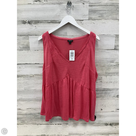 Top Sleeveless By Torrid In Coral, Size: 2x