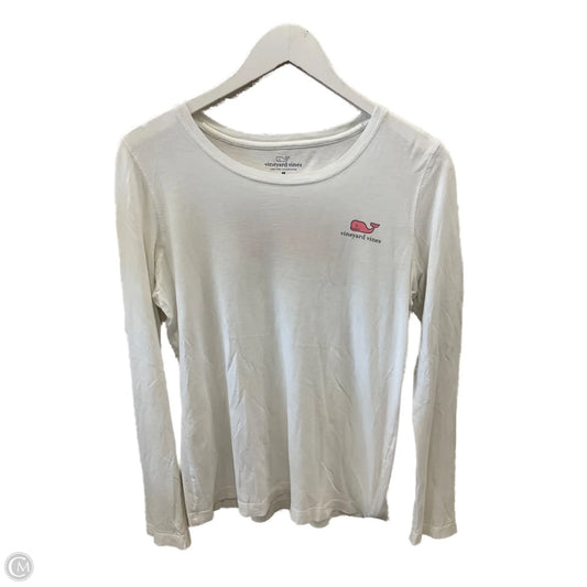 Top Long Sleeve Basic By Vineyard Vines In White, Size: M