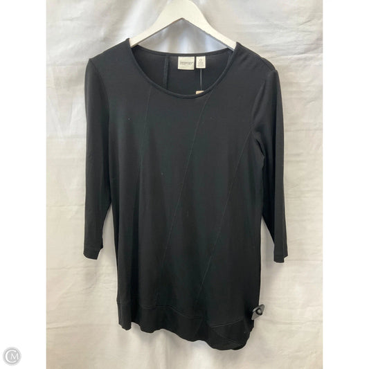 Top 3/4 Sleeve By Zenergy By Chicos In Black, Size: S