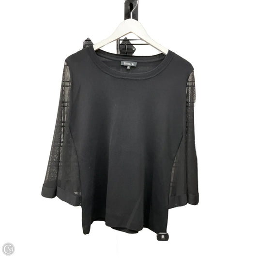 Top Long Sleeve By Sisters In Black, Size: M