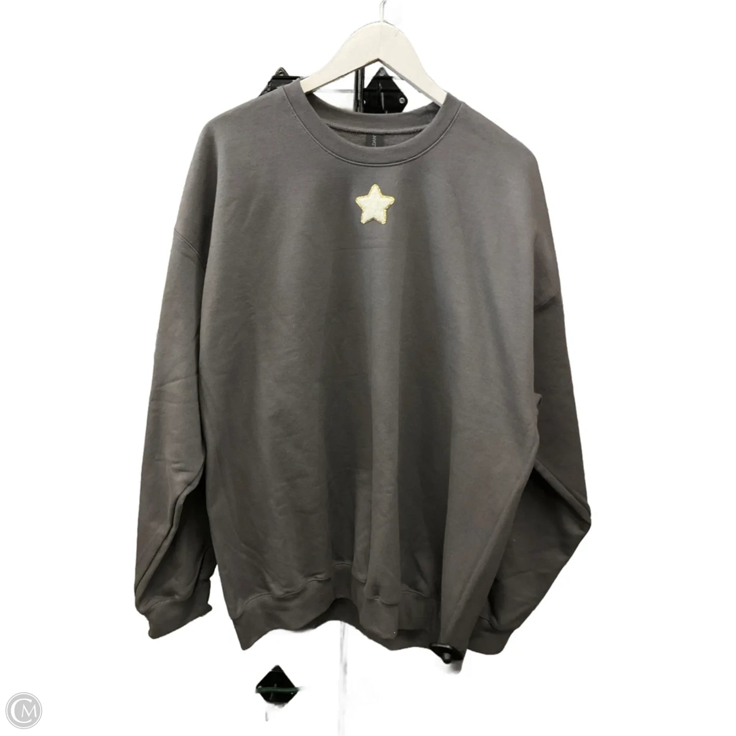 Sweatshirt Crewneck By Gildan In Grey, Size: Xl