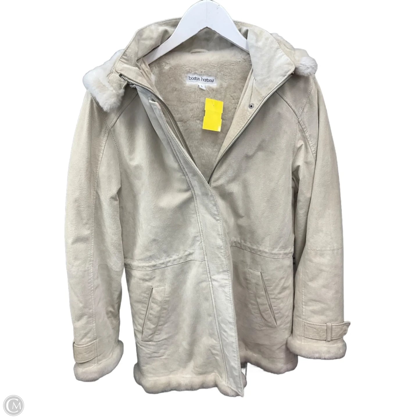 Coat Other By Clothes Mentor In Cream, Size: L