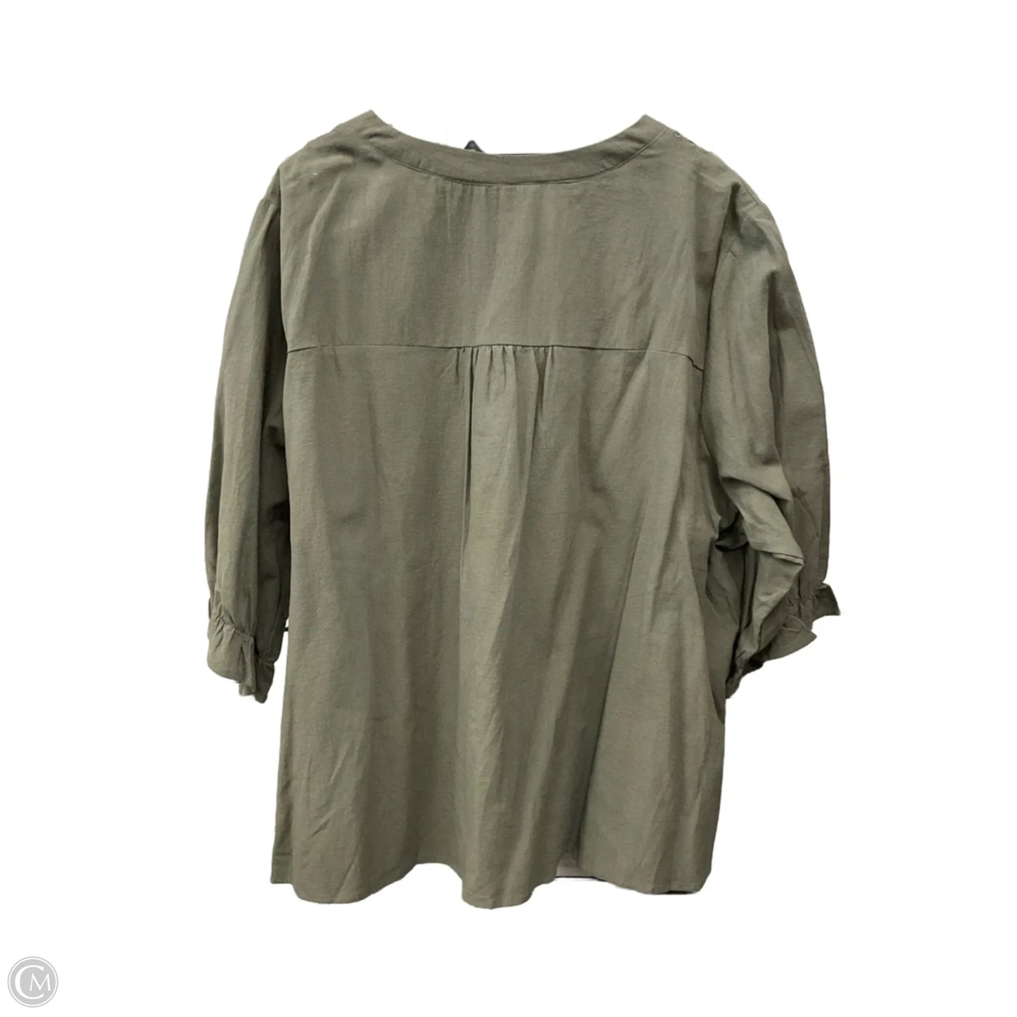 Top 3/4 Sleeve By Bloomchic In Green, Size: 4x