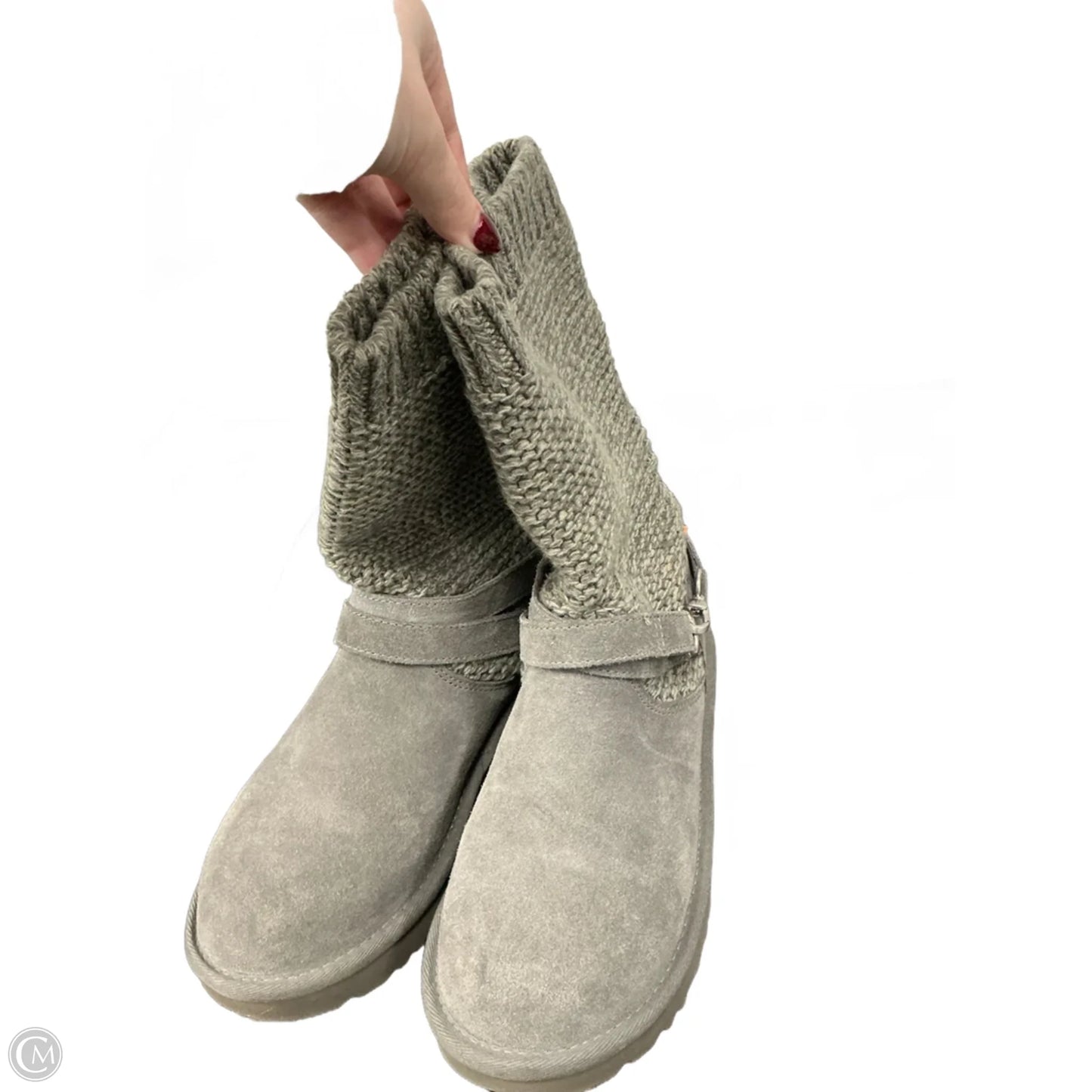 Boots Designer By Ugg In Grey, Size: 6