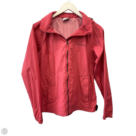 Jacket Windbreaker By Columbia In Coral, Size: S