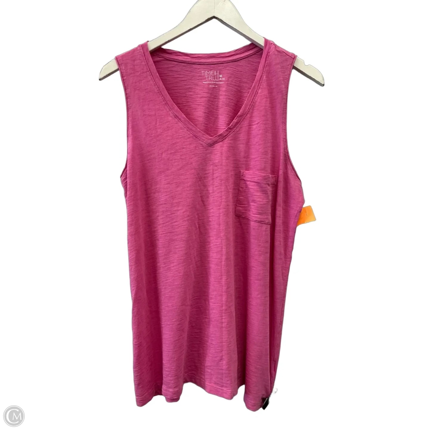 Top Sleeveless By Time And Tru In Pink, Size: M