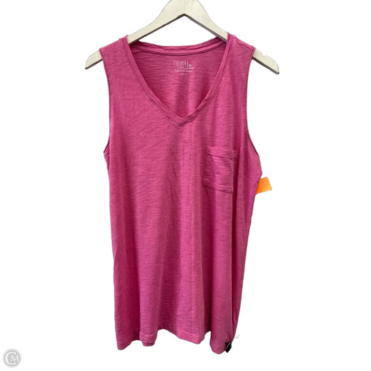 Top Sleeveless By Time And Tru In Pink, Size: M