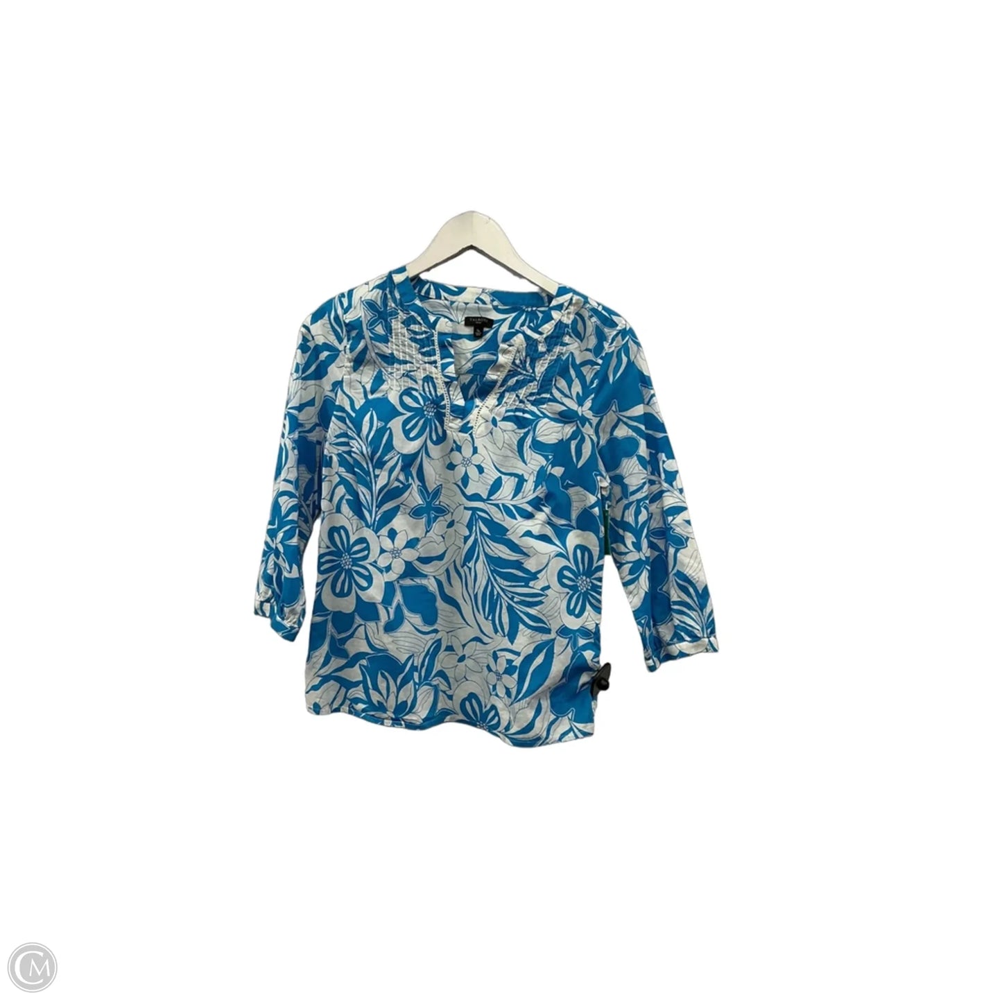 Top 3/4 Sleeve By Talbots In Blue, Size: Sp
