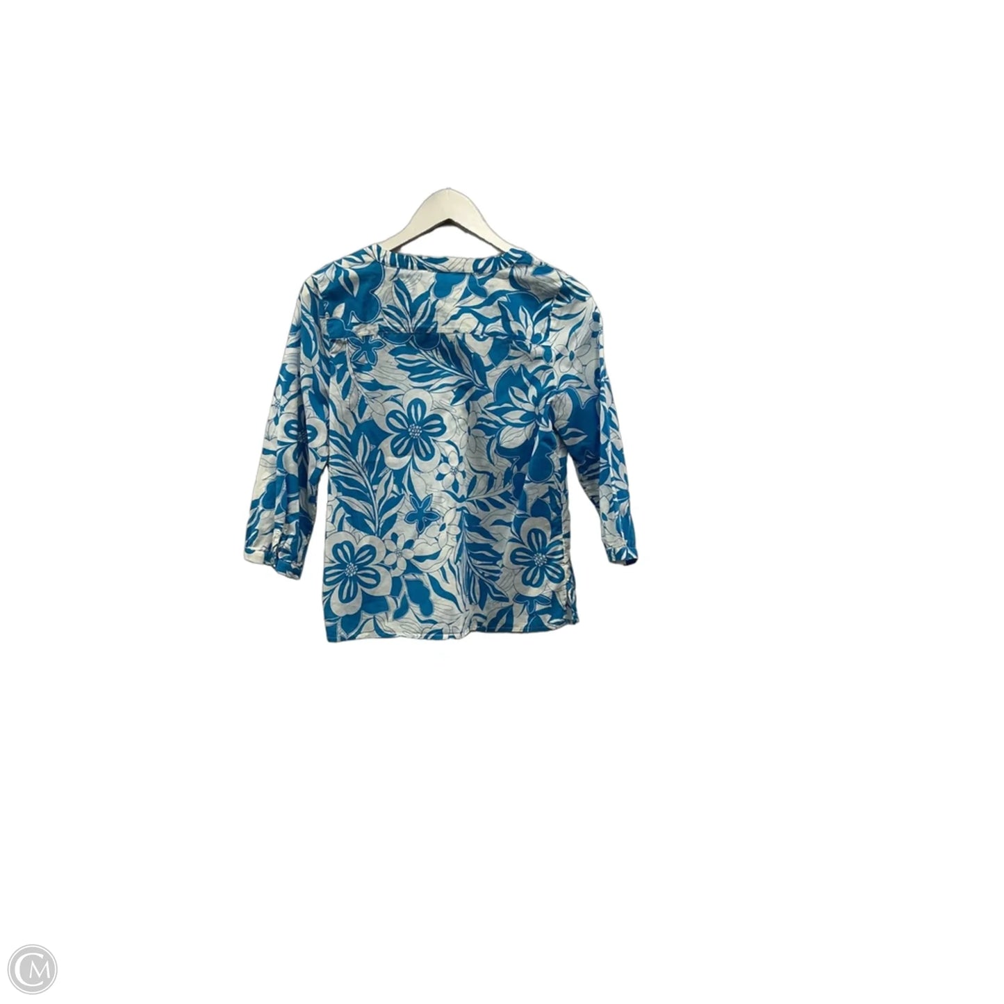 Top 3/4 Sleeve By Talbots In Blue, Size: Sp