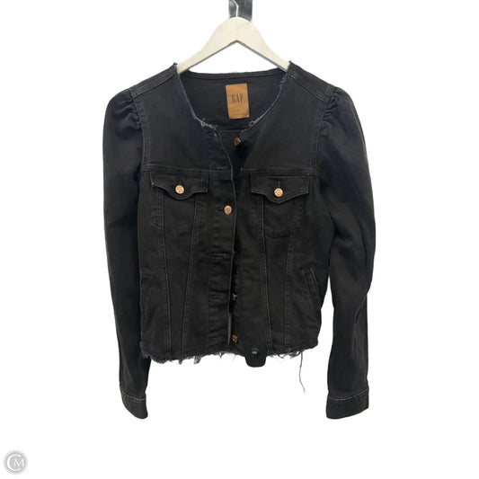 Jacket Denim By Gap In Black Denim, Size: L