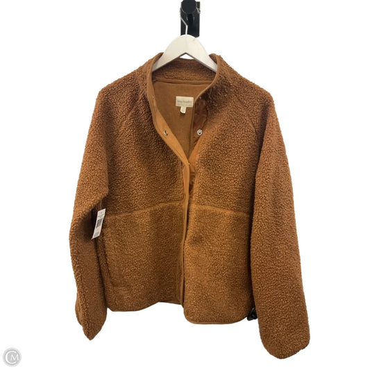 Jacket Faux Fur & Sherpa By Vera Bradley In Brown, Size: M