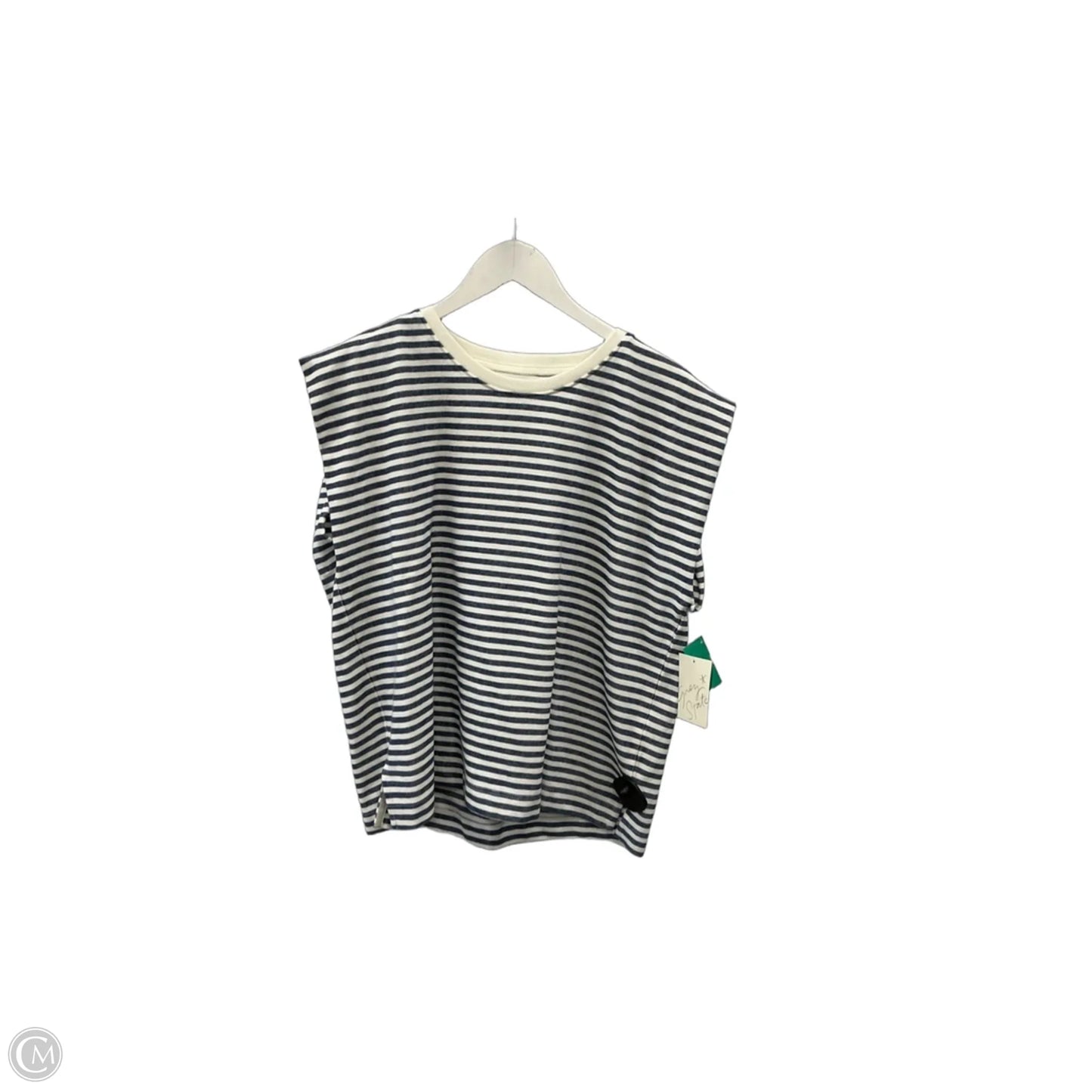 Top Short Sleeve By Grey State In Striped Pattern, Size: L
