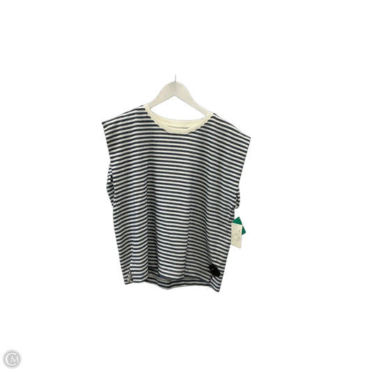 Top Short Sleeve By Grey State In Striped Pattern, Size: L