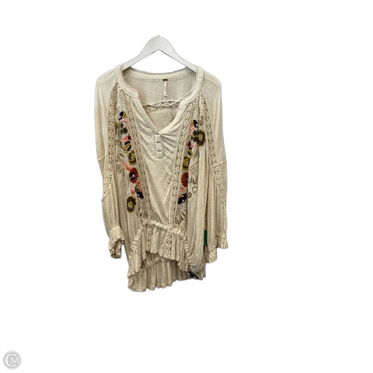 Top Short Sleeve By Free People In Cream, Size: Xs