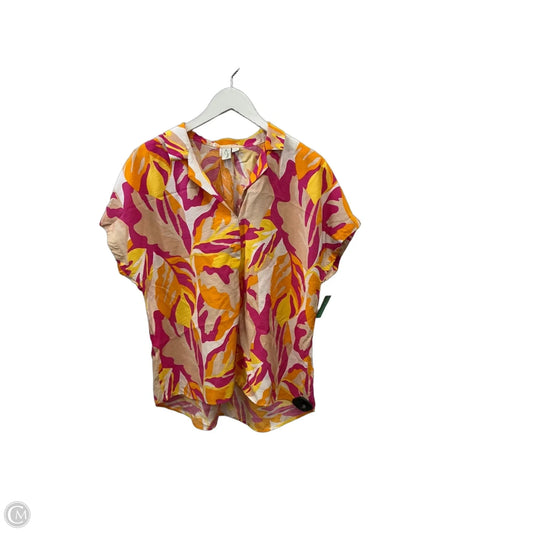 Top Short Sleeve By Joie In Multi-colored, Size: L