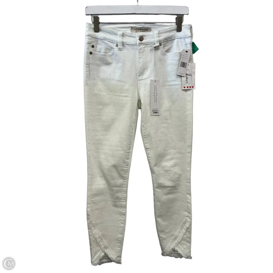 Jeans Skinny By Liverpool In White Denim, Size: 2