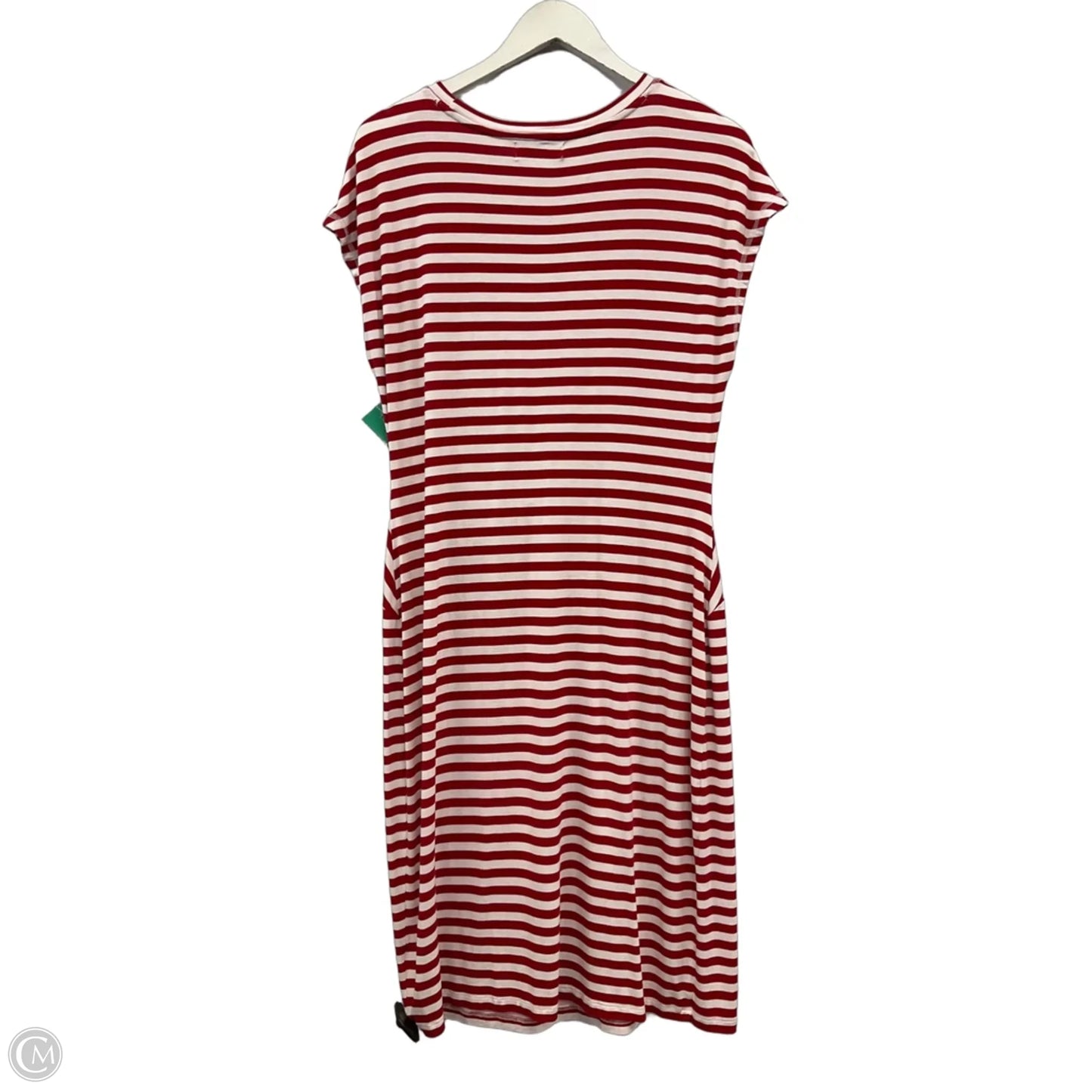 Dress Casual Midi By Liz Claiborne In Red & White, Size: S