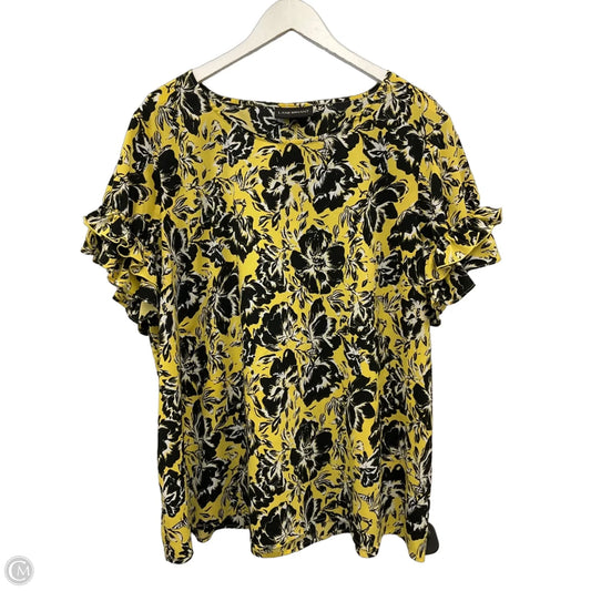 Top Short Sleeve By Lane Bryant In Yellow, Size: 3x
