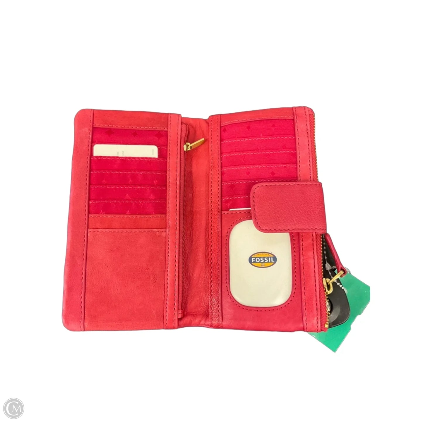 Wallet Leather By Fossil, Size: Medium