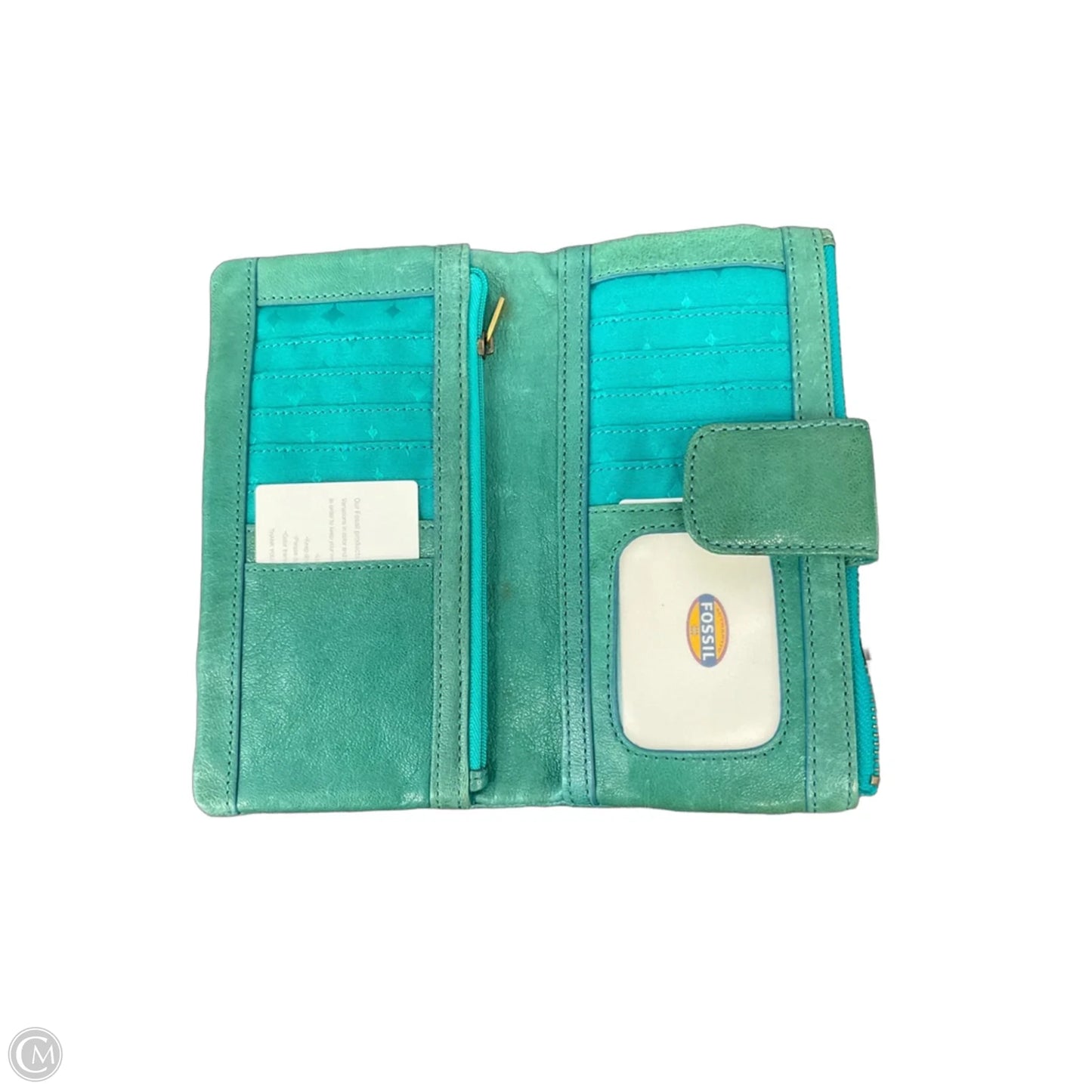 Wallet Leather By Fossil, Size: Medium