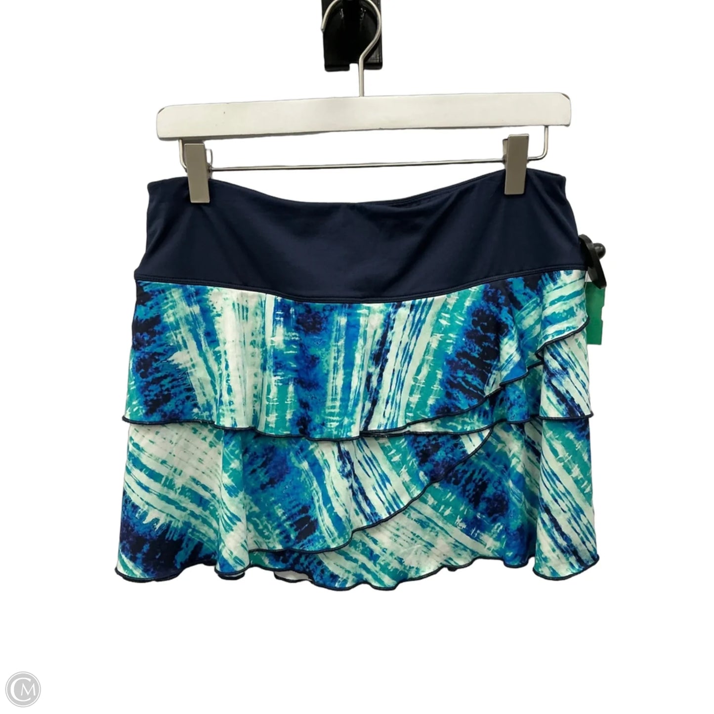 Athletic Skort By Fila In Blue & Green, Size: M