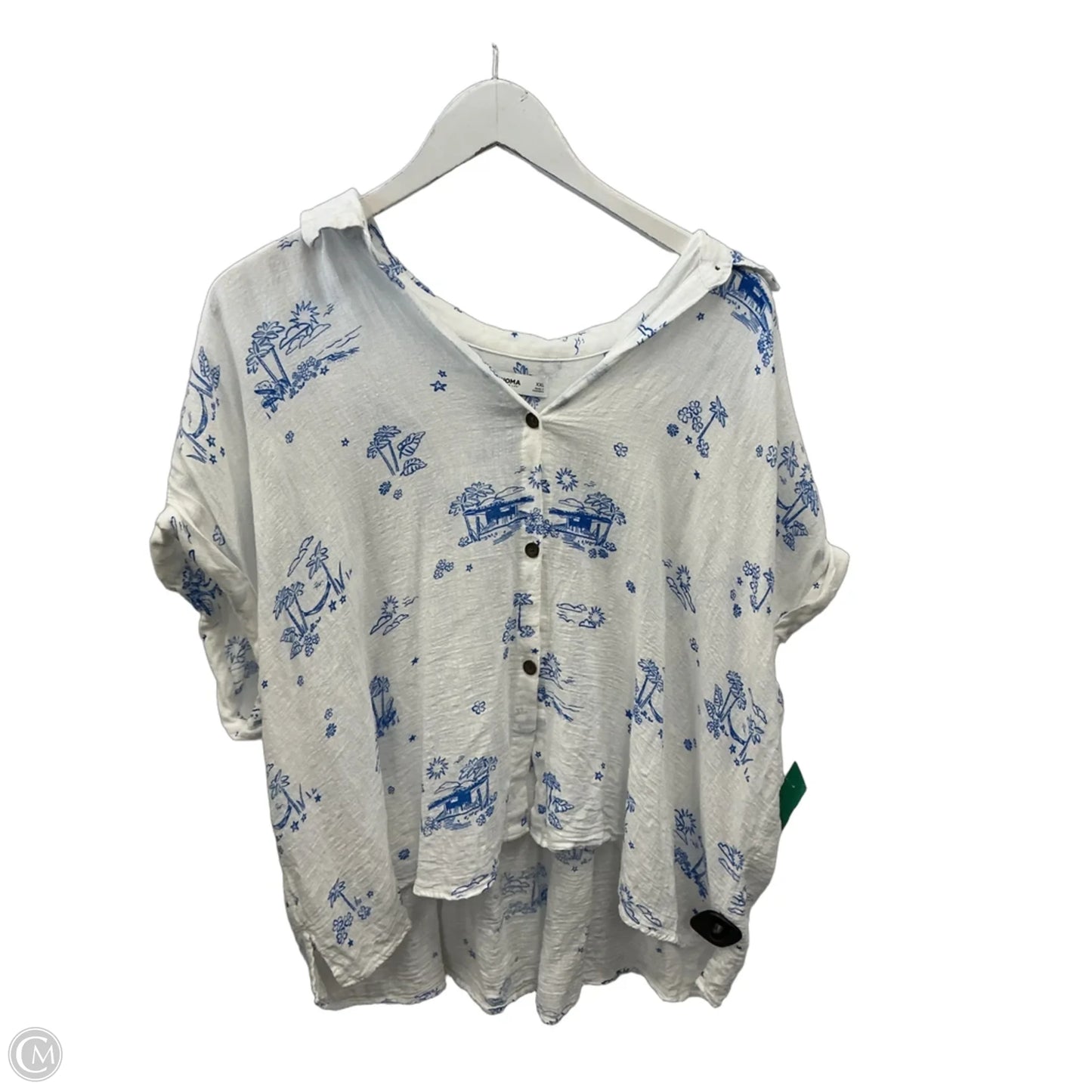 Top Short Sleeve By Sonoma In White, Size: Xxl