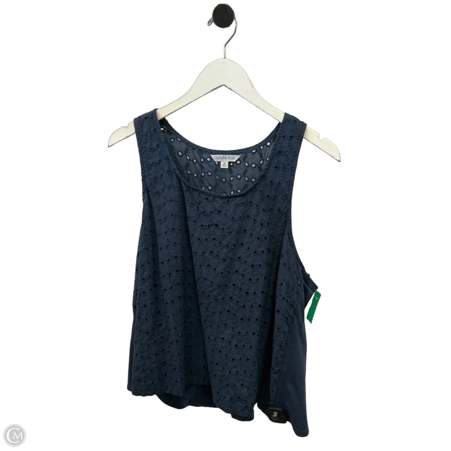 Top Sleeveless By Ophelia Roe In Navy, Size: 1x