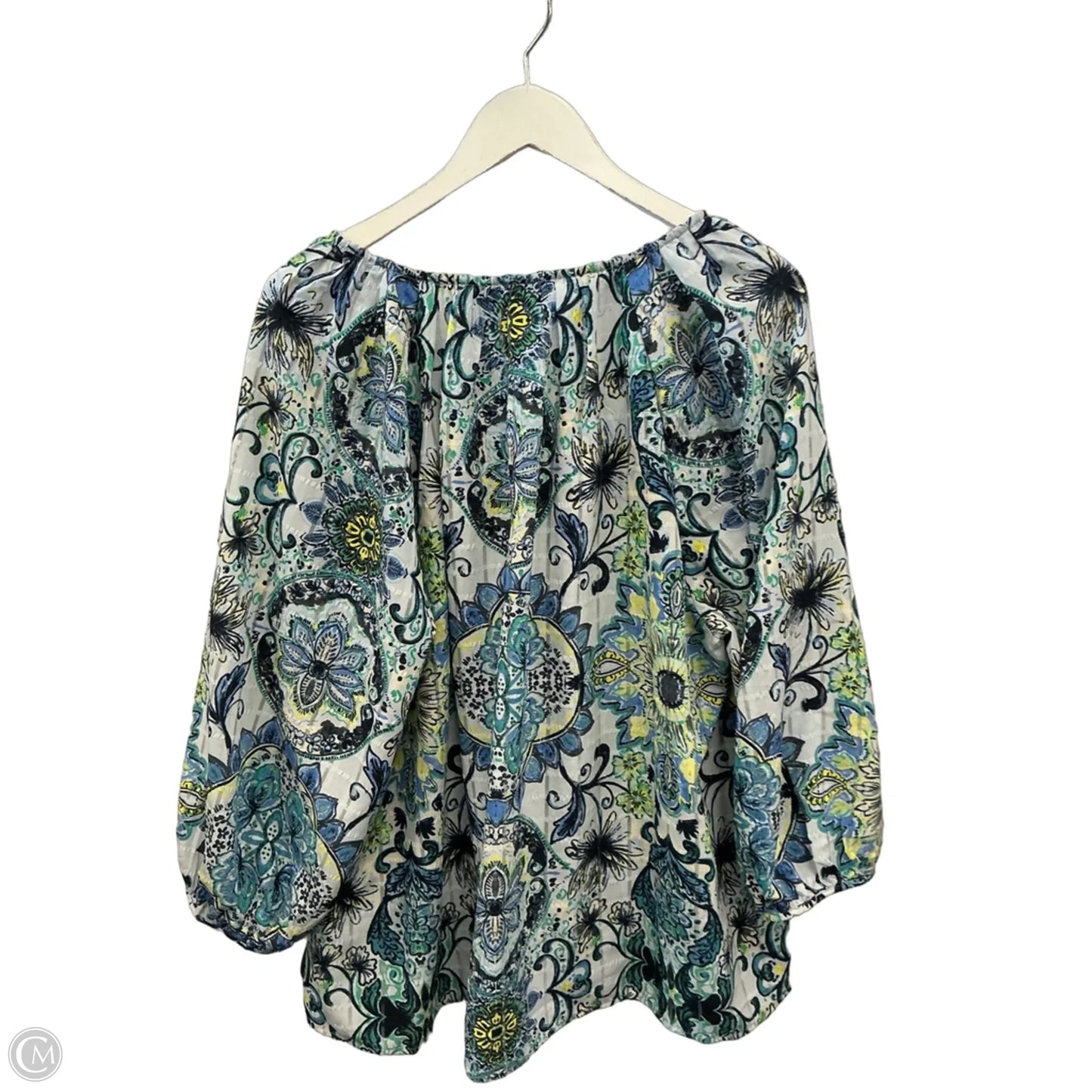 Top 3/4 Sleeve By Lane Bryant In Blue, Size: 1x